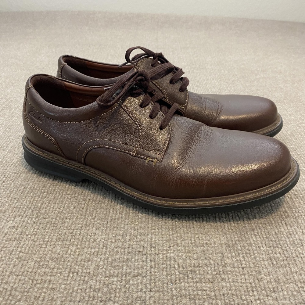Clarks Collection Shoes Brown Leather Lace Up Casual Comfort Mens Size 11